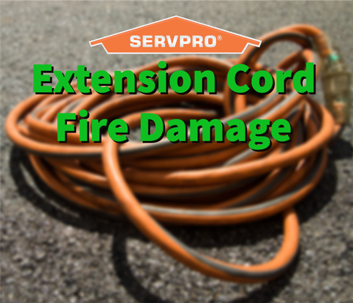 An extension cord properly wrapped to avoid fire damage.